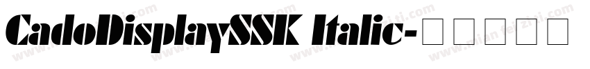 CadoDisplaySSK Italic字体转换